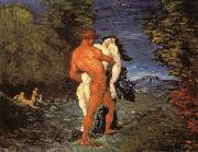 Paul Cezanne L'Enlevement painting